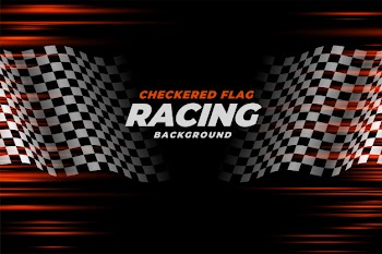 Checkered racing flag speed background Free Vector