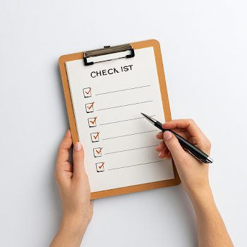 Checklist on a Clipboard with Pen