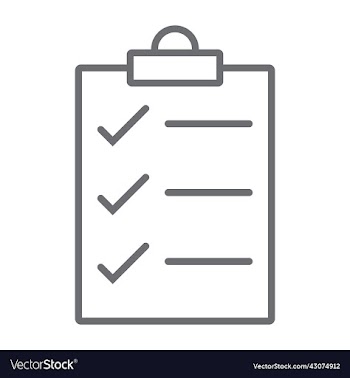 checklist or document line art icon