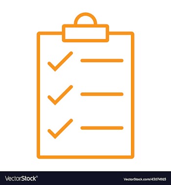 checklist or document line art icon