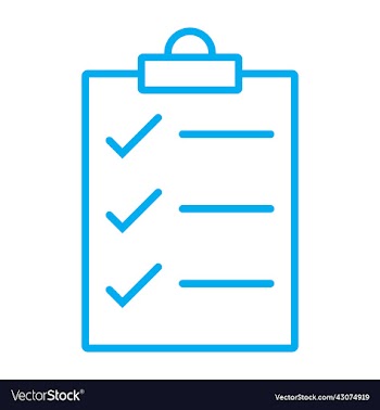checklist or document line art icon