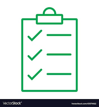 checklist or document line art icon