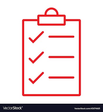 checklist or document line art icon