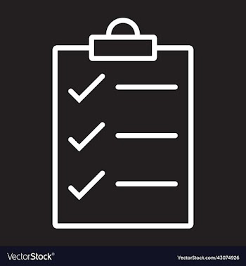 checklist or document line art icon