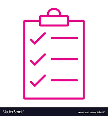 checklist or document line art icon