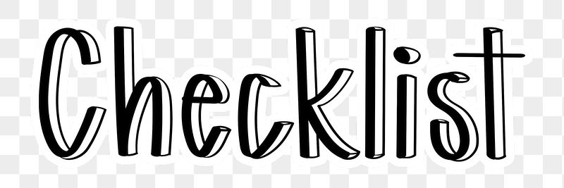 Checklist png word sticker typography, | Free PNG - rawpixel