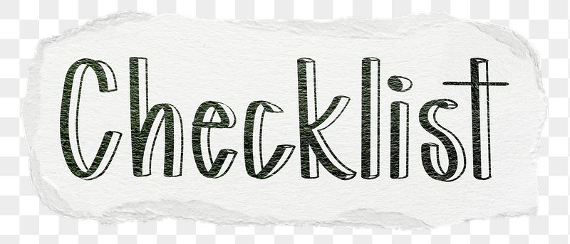 Checklist png word sticker typography, | Free PNG - rawpixel