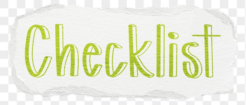 Checklist png word sticker typography, | Free PNG - rawpixel