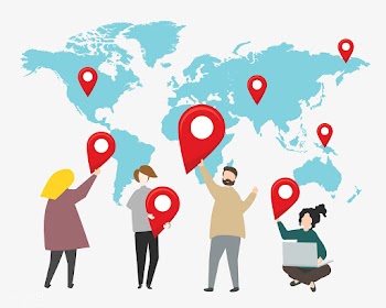 Checkpoints on the world map illustration | Free stock vector - 469843
