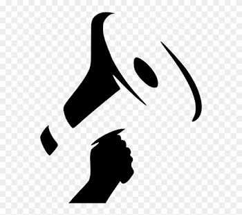 Cheer Clip Art Clip Art And Megaphone Black White Image - Hand With Megaphone Png