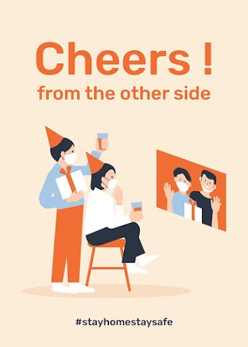 Cheer from the other side  in new normal celebration