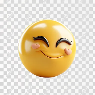 Cheerful 3D Winking Emoji Design