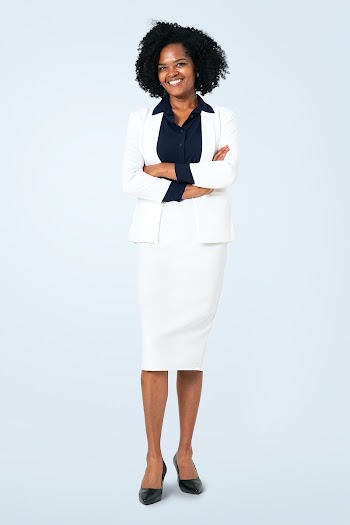 Cheerful African businesswoman full body… | Free stock photo | High Resolution image