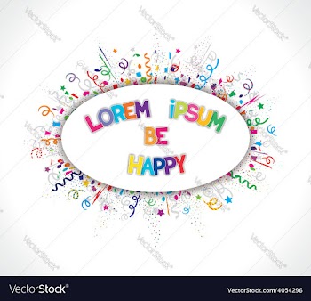 Cheerful bright label vector image