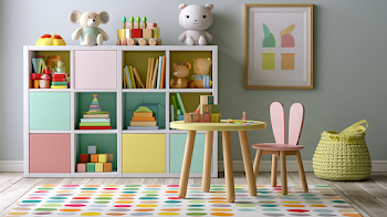 Cheerful Children's Playroom with Colorful Decor