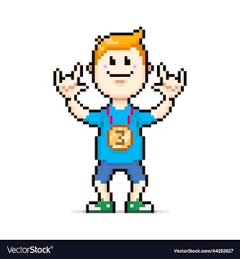 cheerful dude with bronze medal of third place