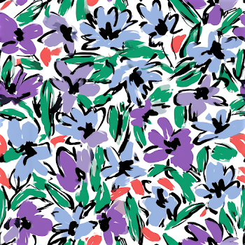 Cheerful Floral Seamless Pattern