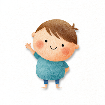Cheerful Little Boy Character Illustration