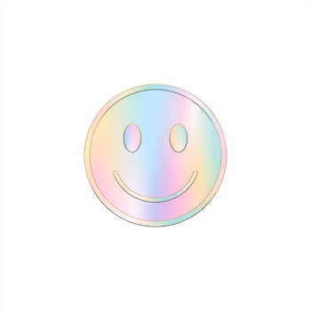 Cheerful Pastel Rainbow Smiley Face Icon