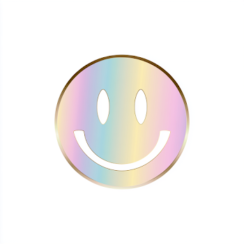 Cheerful Pastel Smiley Face Icon