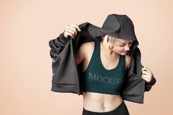 Cheerful portrait of an active | Free PSD Mockup - rawpixel