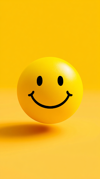 Cheerful Yellow Smiley Face Ball
