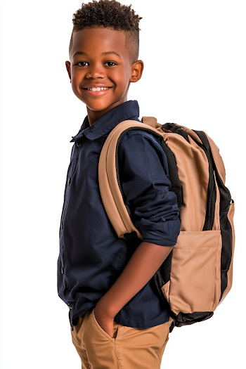 Cheerful Young Schoolboy Portrait