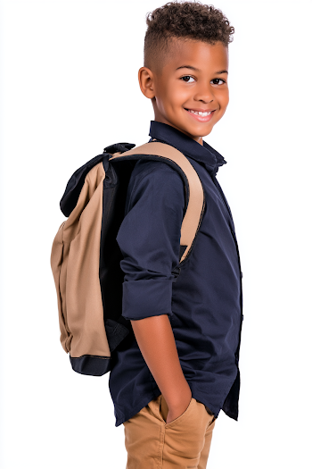 Cheerful Young Schoolboy Portrait