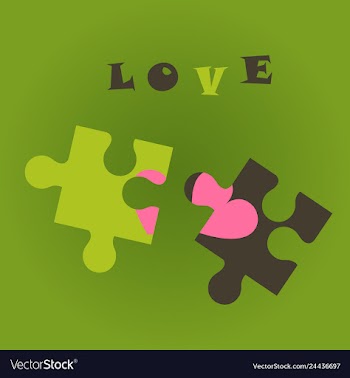 Cheerfully colorful heart shaped puzzle graphic vector image