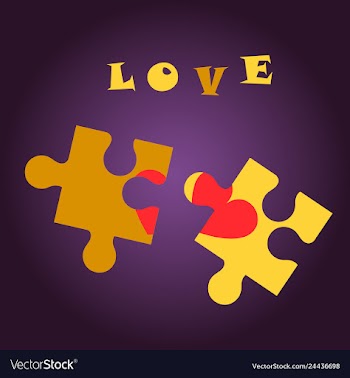 Cheerfully colorful heart shaped puzzle graphic vector image