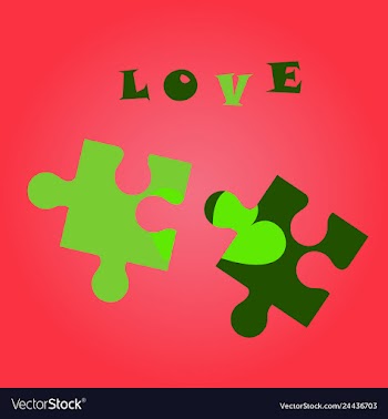 Cheerfully colorful heart shaped puzzle graphic vector image
