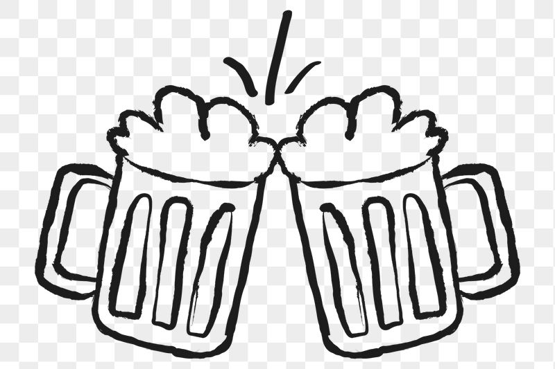 Cheering beer png glasses sticker, | Free PNG Illustration - rawpixel