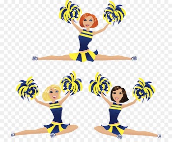 Cheerleader Cheerleading Pom-pom Split Illustration - Passionate cheerleaders 