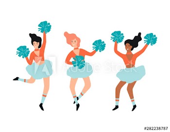 Cheerleader in the uniform set