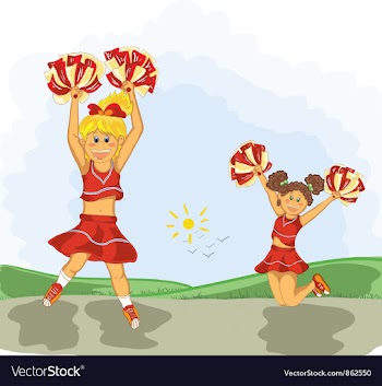 Cheerleaders vector image