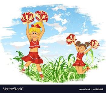 Cheerleaders vector image