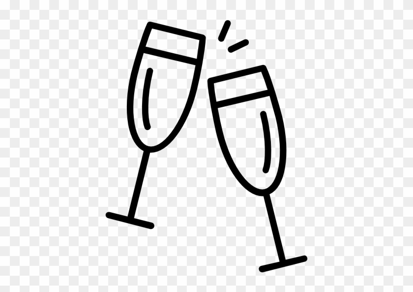 Cheers Free Icon - Champagne Glasses Icon