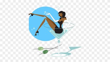 Cheers Honey - Girl In Martini Glass