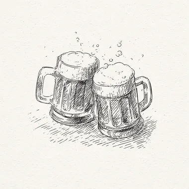 Cheers to Butterbeer: Vintage Icon Illustration