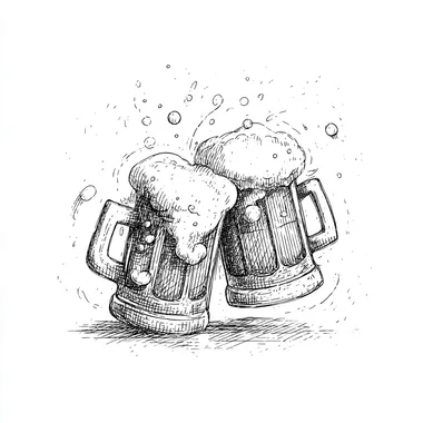 Cheers to Butterbeer: Vintage Style Illustration