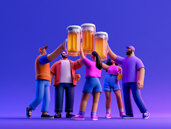 Cheers with Beer: 3D Stylized Celebration