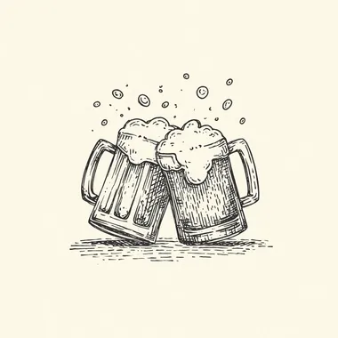 Cheers with Butterbeer: Vintage Sketch Icon