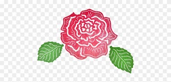 Cheery Lynn Designs Rose And Leaves 3 Piece Die Set - Garden Roses