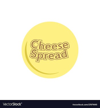Cheese spread label design element vector image