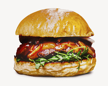 Cheeseburger collage element, food design | Free PSD - rawpixel