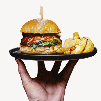 Cheeseburger & french fries collage | Free PSD - rawpixel