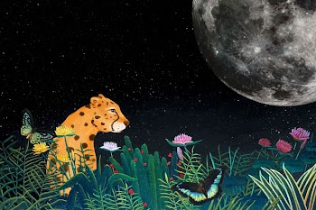 Cheetah background, dark moon & | Free Photo Illustration - rawpixel