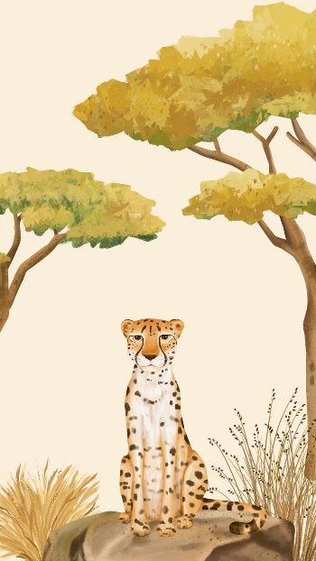 Cheetah iPhone wallpaper, yellow design | Free Photo Illustration - rawpixel