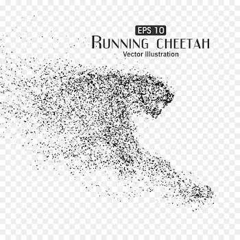 Cheetah Particle Euclidean vector Illustration - Particle Art,Cheetah 