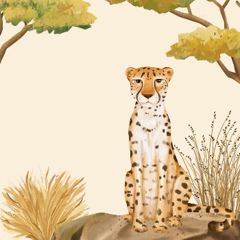 Cheetah wildlife background, animal illustration | Free Photo Illustration - rawpixel